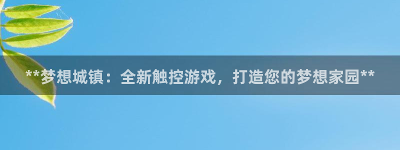 新宝gg登录不上去了了：**梦想城镇：全新触控游戏，打造您的梦想家园**